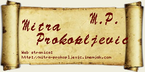 Mitra Prokopljević vizit kartica